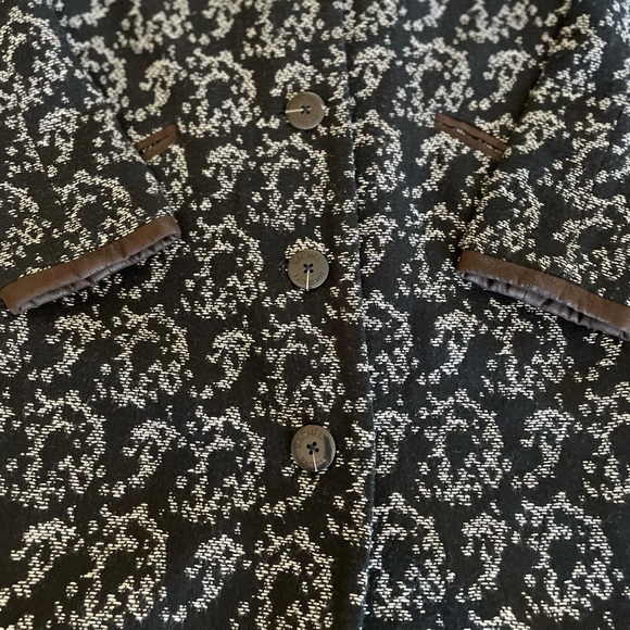 Rachel Roy Printed Long Button Down Jacket - Size XS - Picture 9 of 13